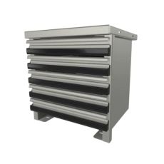 Drawer Unit, C-Tech, (5) 3"H Drawers, 18"W x 18"D x 18.81"H, Black