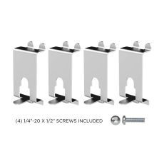 Mounting Clip for Aluminum Shelves, Pack Of 4