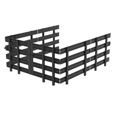 Steel Stake Rack Set 40" H x 4, 94" W x 9' L 