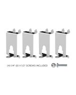 Mounting Clip for Aluminum Shelves, Pack Of 4