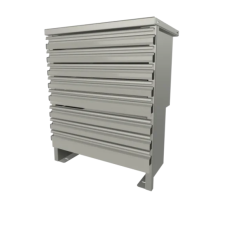 CTech 8 Drawer Unit Stahl