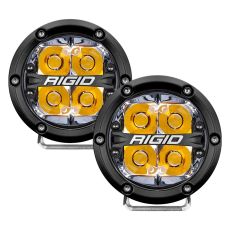 Rigid Industries 4'' LED Off-Road Spot Optic With Amber Backlight Pair