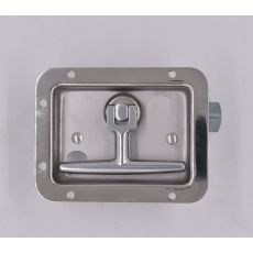 Stainless Steel Twist Latch Street Side Improved Security with lock cylinder adapter