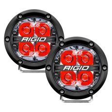 Rigid Industries 4'' LED Off-Road Spot Optic With Red Backlight Pair
