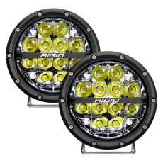 Rigid Industries 6'' LED Off-Road Spot Optic With White Backlight Pair